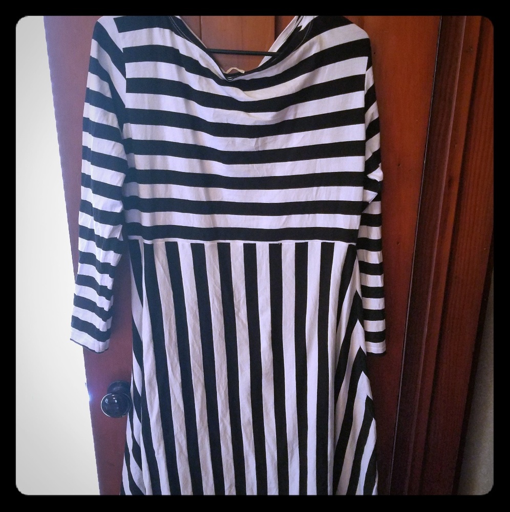 Long sleeve a-line nautical dress